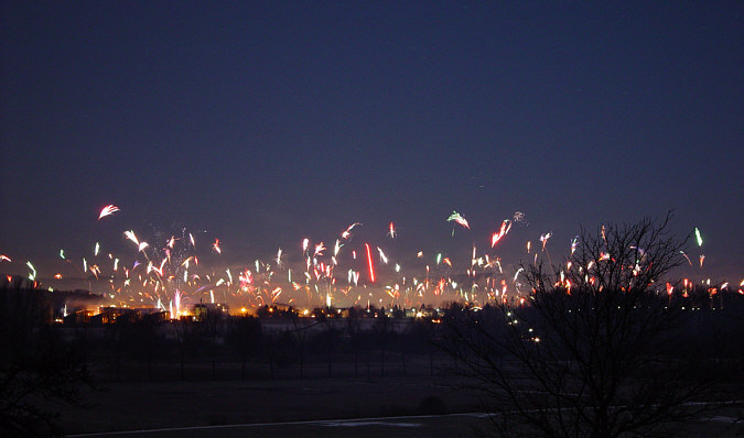 Silvester 2005 - Feuerwerk ber Singen